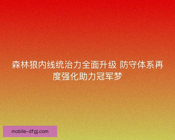 森林狼内线统治力全面升级 防守体系再度强化助力冠军梦 森林狼内线统治力全面升级 防守体系再度强化助力冠军梦